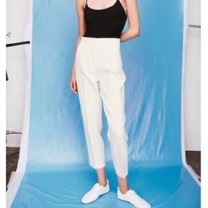White high waisted pants